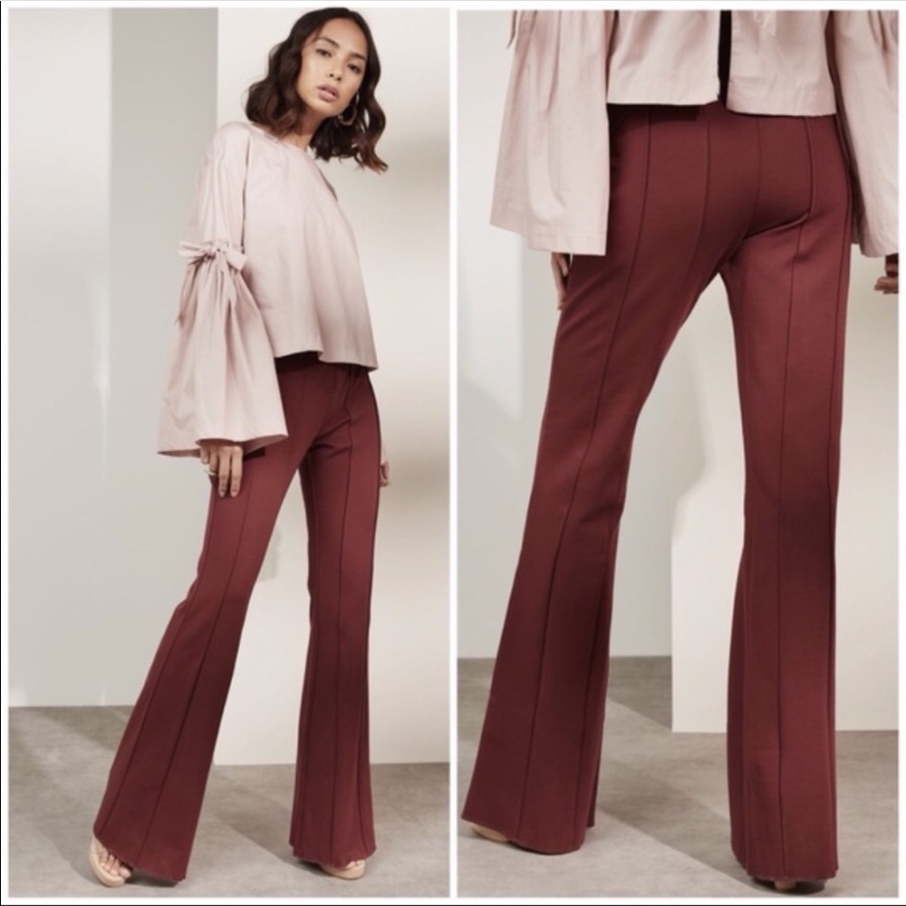 Free People High Rise Zip Fly Flare Leg Pants 10